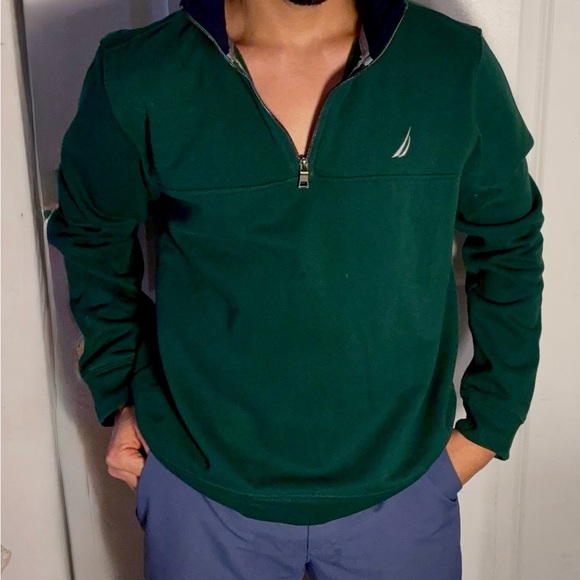Nautica Other - Nautica Men's Teal Zip-Up Sweater